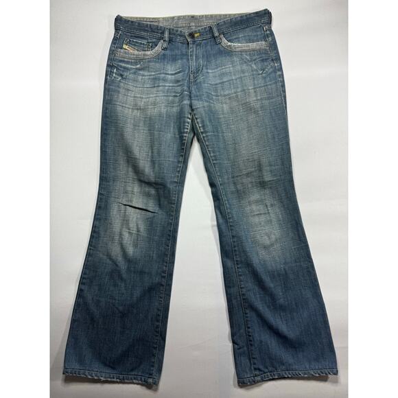 Diesel Industry Women's Low Rise Bootcut Blue Denim Jeans - Size 30 (33x29) - Picture 1 of 6